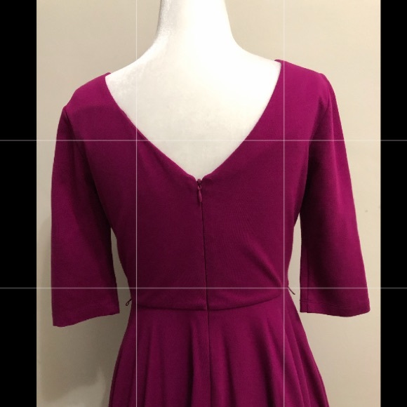 Midi Length Fuscia Dress - Picture 2 of 4